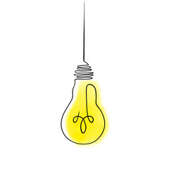 yellow light bulb