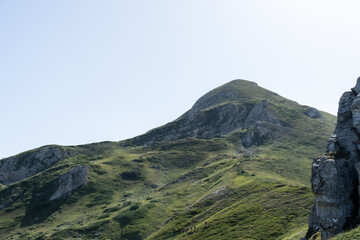 mountain landscape on peak of the balkans trail in Albania