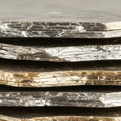 Mica Sheet Reflection Macro Texture