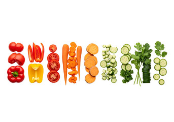 Colorful Array of Fresh Vegetables A Vibrant Food Composition.