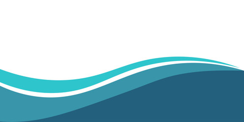 White curved line with blue shades on a white background - Vector