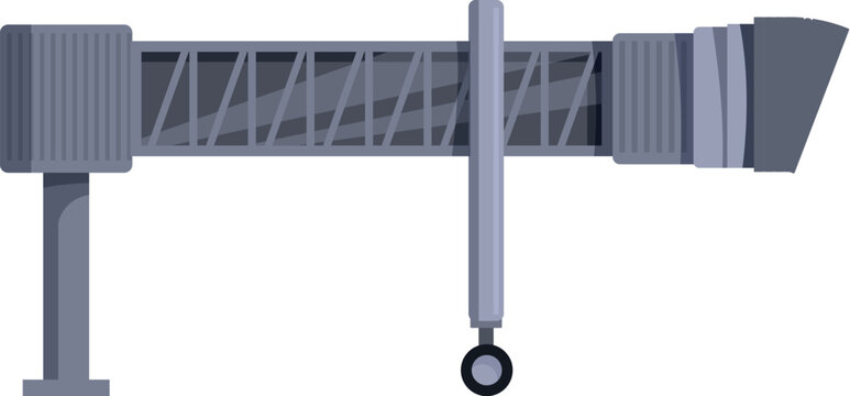Passenger boarding bridge extending from airport terminal, facilitating safe and convenient access to aircraft