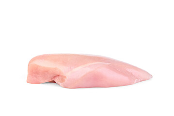 Raw chicken fillet isolated on white background.