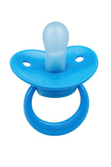 Premium Sky Blue Silicone Baby Pacifier Soother - Ideal for Newborns & Infants, Providing Soothing Comfort & Colic Relief, BPA-Free, Orthodontic Design, Essential Baby Gear for Calming & Sleep Aid. Pe