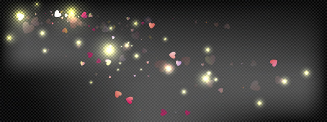 abstract heart lights background