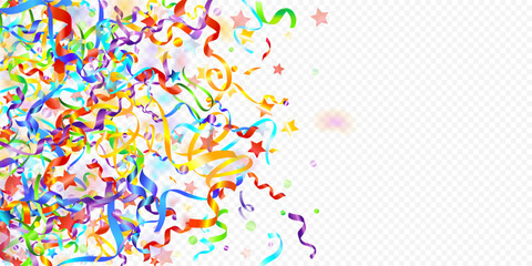 colorful confetti on white background