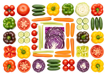 Colorful Vegetable Arrangement Fresh and Vibrant Produce.