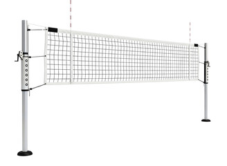 Obraz premium illuminated volleyball net isolated on transparent background