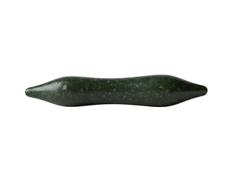 Dark Green Cucumber Isolated on White Background.