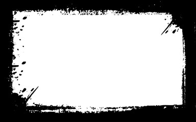 Highly detailed grunge border with space for your text or image. Great grunge element for your projects. Vector black grunge frame