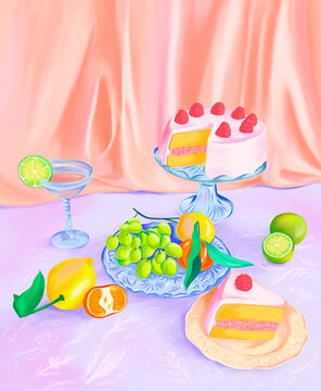 fruit cake with fruits