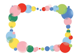 Colorful Bubble Frame for Celebrations and Designs.