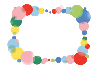 Colorful Bubble Frame for Celebrations and Designs.