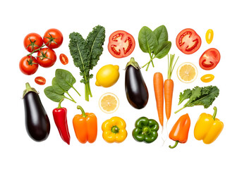 Colorful Fresh Vegetables A Vibrant and Healthy Food Arrangement.