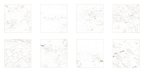 Set of Black and white grunge. Distress overlay texture. Surface dust and rough dirty wall background concept. Distress illustration simply place over object to create grunge effect. Vector