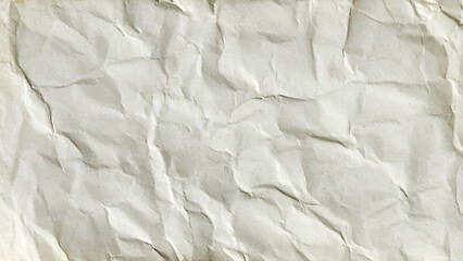 Fototapeta premium Background of white textured paper with crumples. Poster or sticker with pattern. 