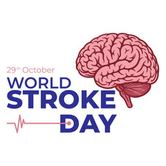 World Stroke Day Flat Vector Illustration