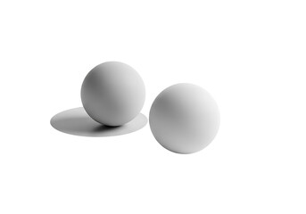 Two Spheres on a White Background.