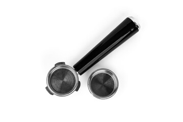 Coffee maker horn isolated on a white background.