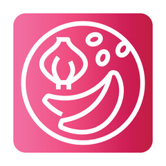 Prebiotic products black line icon for digital and print projects.