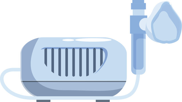 Portable nebulizer machine converting liquid medicine into mist for inhalation, providing respiratory support and symptom relief