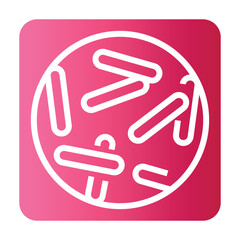 Bulgaricus black line icon for digital and print projects. Microscopic probiotics.