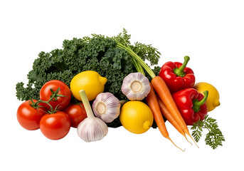 Fresh Vegetables and Fruits A Colorful and Healthy Still Life.