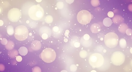 Obraz premium Abstract background with soft purple and gold bokeh lights and sparkling glitter