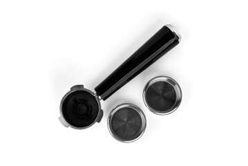 Coffee maker horn isolated on a white background.