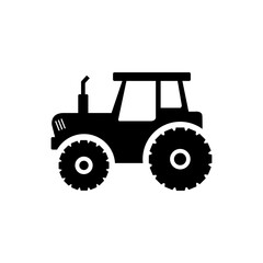 Tractor Silhouette Outline Art Icon Symbol Design Vector