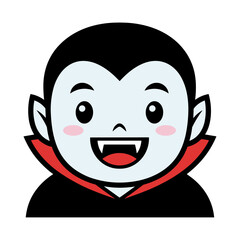 vector illustration of a friendly vampire