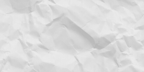 White crumpled paper texture background.