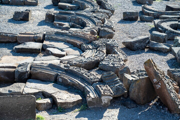 Ruines de la cath&eacute;drale de Zvartnots en Armenie