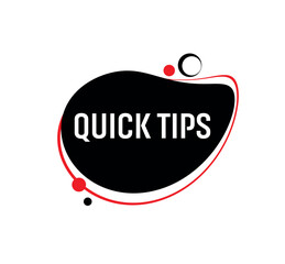 quick tips text information sign	