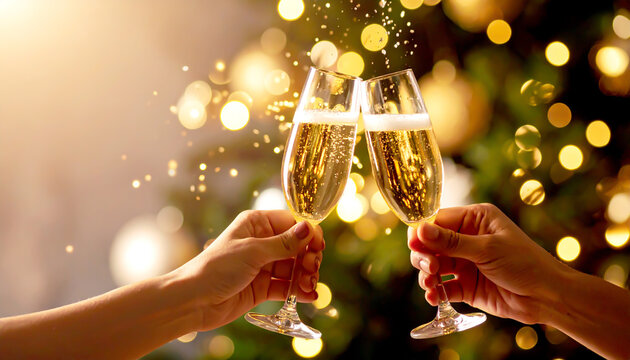 Sektgl&auml;ser anstossen 