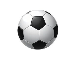  Classic Soccer Ball with Chrome Finish and Studio Reflection PNG