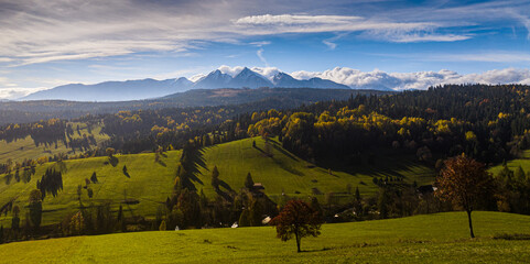 Panorama górska z Magury Spiskiej na Słowacji