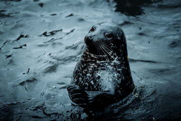 Seal in an aquarium in the Norwegian Lofoten Islands