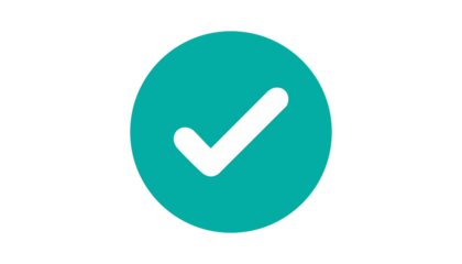 Gradient circle tick - verified, success, confirmation icon