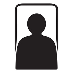 Self Reflection Silhouette Icon – Mindfulness and Personal Growth Vector Symbol