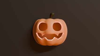 halloween pumpkin on dark background