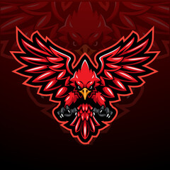 Phoenix bird  esport mascot logo design