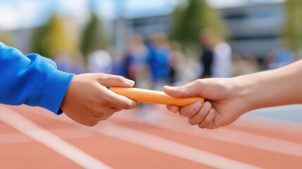 Passing the Baton in Youth Relay Race