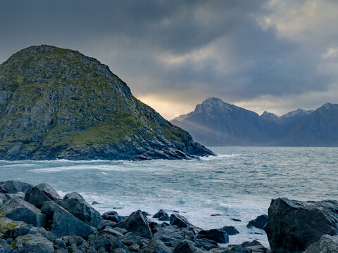 mountain landscape with blue sky