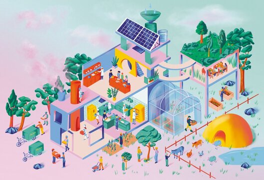 illustration of ecologic city