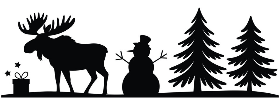 moose silhouette clipart
