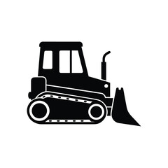 Bulldozer construction vehicle artwork Vector illustration