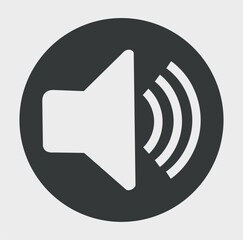 Volume Icon — Minimalist Black and White Speaker Symbol
