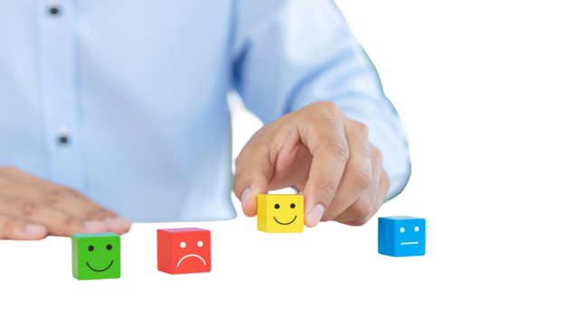 Hands holding toy block puzzle piece concepts symbolizing business solution and teamwork success