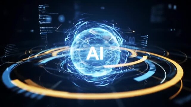 Futuristic AI Quantum Data Core Visualization